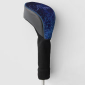Couvre-club De Golf Personnalisé Chic Midnite Blue Confetti (Incliné)