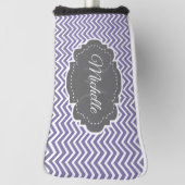 Couvre-club De Golf Personnalisé Purple Chevron (Tourné à 90°)