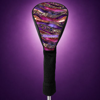 Couvre-club de golf personnalisé Strata Bijou Or e