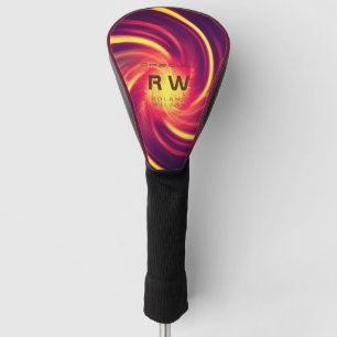 Couvre-club De Golf Personnalisé Twisting Red Orange