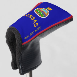Couvre-club De Golf Personnalisé votre texte Kansas State Drapeau sur