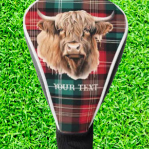 Couvre-club De Golf Personnaliser Scottish HIGHLANDER COW Golf Head Co