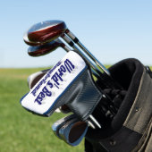 Couvre-club De Golf Petit ami avec script bleu foncé (In Situ)