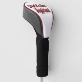 Couvre-club De Golf Petit ami avec script bordeaux (Incliné)