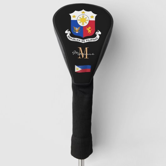 Couvre-club De Golf Philippines et drapeau Clubs de golf monogrammes C (Devant)