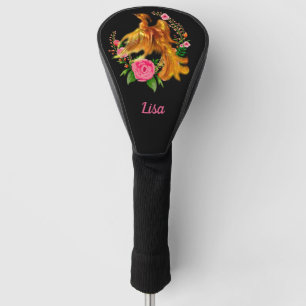 Couvre-club De Golf Phoenix Floral Se Lève De L'Imaginaire Des Cendres