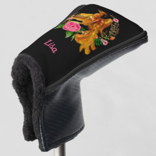 Couvre-club De Golf Phoenix Floral Se Lève De L'Imaginaire Des Cendres