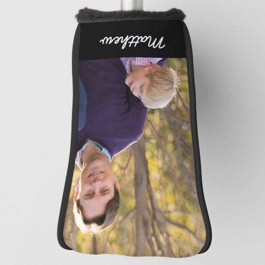 Couvre-club De Golf Photo avec le nom du script monogrammé (Tourné à 90°)