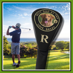 Couvre-club De Golf Photo De Chien Meilleur Papa Par Par Monogramme Pe