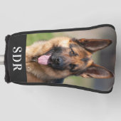 Couvre-club De Golf Photo personnalisée 3 Monogramme initial mis (Devant)