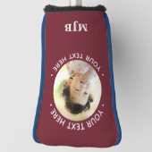 Couvre-club De Golf Photo simple personnalisée Monogramme 3 initial (Tourné à 90°)