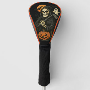 Couvre-club De Golf Pilote crâne Halloween éffrayant
