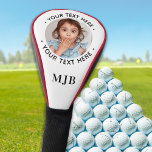 Couvre-club De Golf Pilote de monogramme Golfeur personnalisé photo<br><div class="desc">Créez votre propre couverture de tête de golf personnalisée! parfait pour les papas ou grand-père pour la fête des pères. Événements d'entreprise et club de golf swag. DROIT D'AUTEUR © 2020 Judy Burrows,  Black Dog Art - Tous droits réservés. Photo Personnalisée Golfer Monogramme Conducteur Tête de golf Couverture</div>