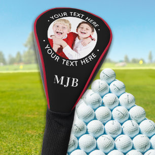 Couvre-club De Golf Pilote Photo Personnalisé Monogram Golfer