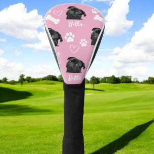 Couvre-club De Golf Pink Custom Pet Chien Photo Personnalisé