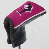 COUVRE-CLUB DE GOLF PINK FEMELLE PUTTER COVER FEMMES GOLF (Devant 3/4)