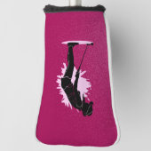 COUVRE-CLUB DE GOLF PINK FEMELLE PUTTER COVER FEMMES GOLF (Tourné à 90°)