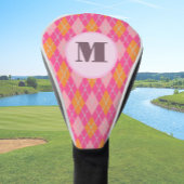 Couvre-club De Golf Pink Orange preppy Jacquard personnalisé monogramm