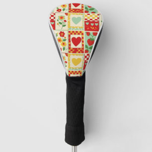 Couvre-club De Golf Pique-nique patchwork fraise