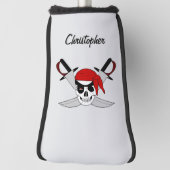 Couvre-club De Golf Pirate Skull And Swords Design (Tourné à 90°)