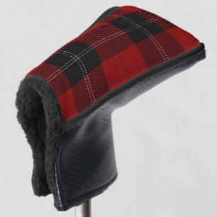 Couvre-club De Golf Plaid de tartan noir rouge de Ramsay Ramsey de