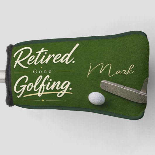 Couvre-club De Golf Plan de retraite de golf sur vert  (Devant)
