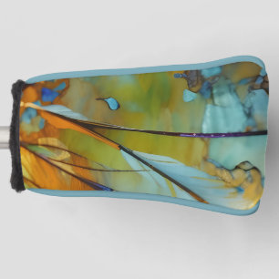Couvre-club De Golf Plumes Abstrait AI Art