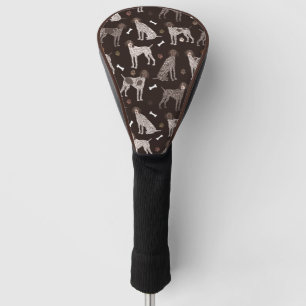 Couvre-club De Golf Pointeur à cheveux court allemand os de chien et E