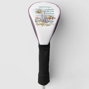 Couvre-club De Golf POISSON D'Aquarelle,