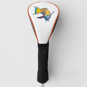 Couvre-club De Golf Poisson perroquet - Conception abstraite - Découpé