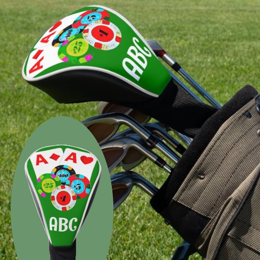 Couvre-club De Golf Poker Red Aces Driver Cover - Personnalisable