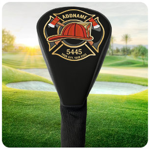 Couvre-club De Golf Pompier AJOUTER NOM Département de la caserne de p