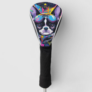 Couvre-club De Golf Pop Art Anime Boston Terrier Dog 001 - Victoria Sa