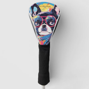 Couvre-club De Golf Pop Art Anime Boston Terrier Dog 004 - Victoria Sa