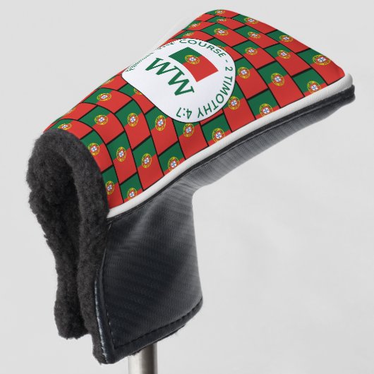 Couvre-club De Golf Portugal Drapeau MONOGRAM Putter (Devant 3/4)