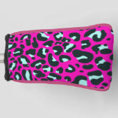 Couvre-club De Golf Poster de animal de Cheetah Leopard rose moderne (Devant)