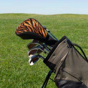 Couvre-club De Golf Poster de animal Orange Black Tiger Stripes