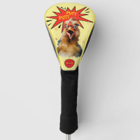 Poulet aquarelle drôle humour golf monogramme