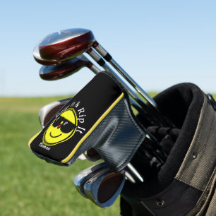 Couvre-club De Golf Prenez-le et déchirez-le Yellow Happy Face Lunette