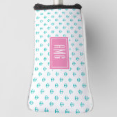 Couvre-club De Golf Preppy Nautical Triple Monogramme (Tourné à 90°)