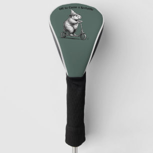 Couvre-club De Golf Prêt à semer la pagaille Funny Scooter de marmotte