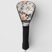 Couvre-club De Golf Pretty Peach and White Peony Personalized (Devant)