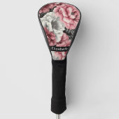 Couvre-club De Golf Pretty Pink and White Peony Personalized (Devant)