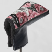 Couvre-club De Golf Pretty Pink and White Peony Personalized (Devant 3/4)