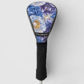 Couvre-club De Golf Pretty Pretty Blue Peony Personalized (Devant)
