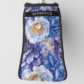 Couvre-club De Golf Pretty Pretty Blue Peony Personalized (Tourné à 90°)