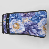 Couvre-club De Golf Pretty Pretty Blue Peony Personalized (Devant)