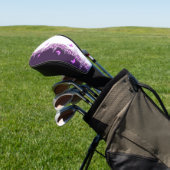 Couvre-club De Golf Purple Botanical Butterflies Golf Head Cover (In Situ)