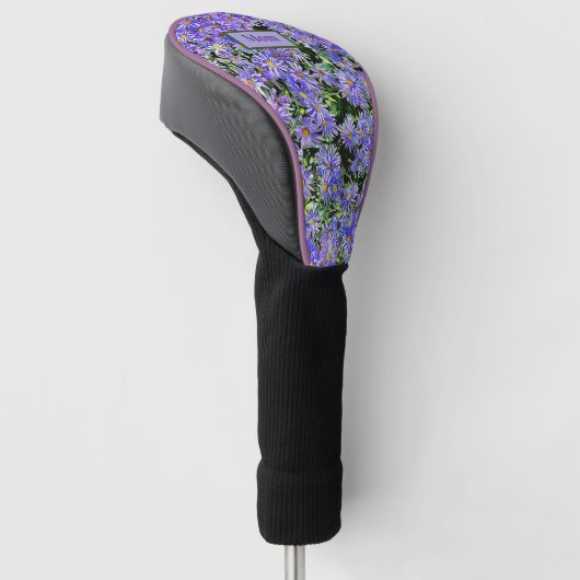 Couvre-club De Golf Purple Daisy Couverture personnalisée de la tête d (Incliné)