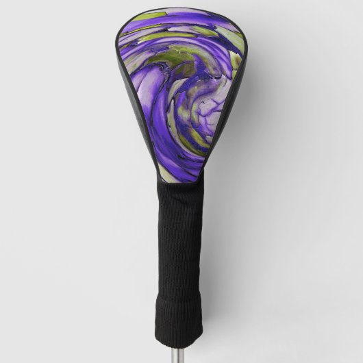 Couvre-club De Golf Purple N Lime Art Abstrait (Devant)